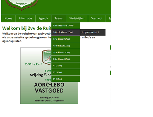 Programma SZVV competitie